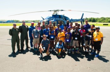  Group visiting Police helicopter 